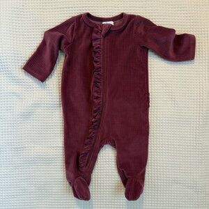 Dark Mauve Kids One Piece Footie
